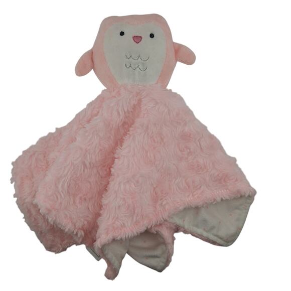 Just One You Made by Carter 2021 Pink Fuzzy Owl Lovey Plush Baby Blanket Soft - Picture 1 of 6